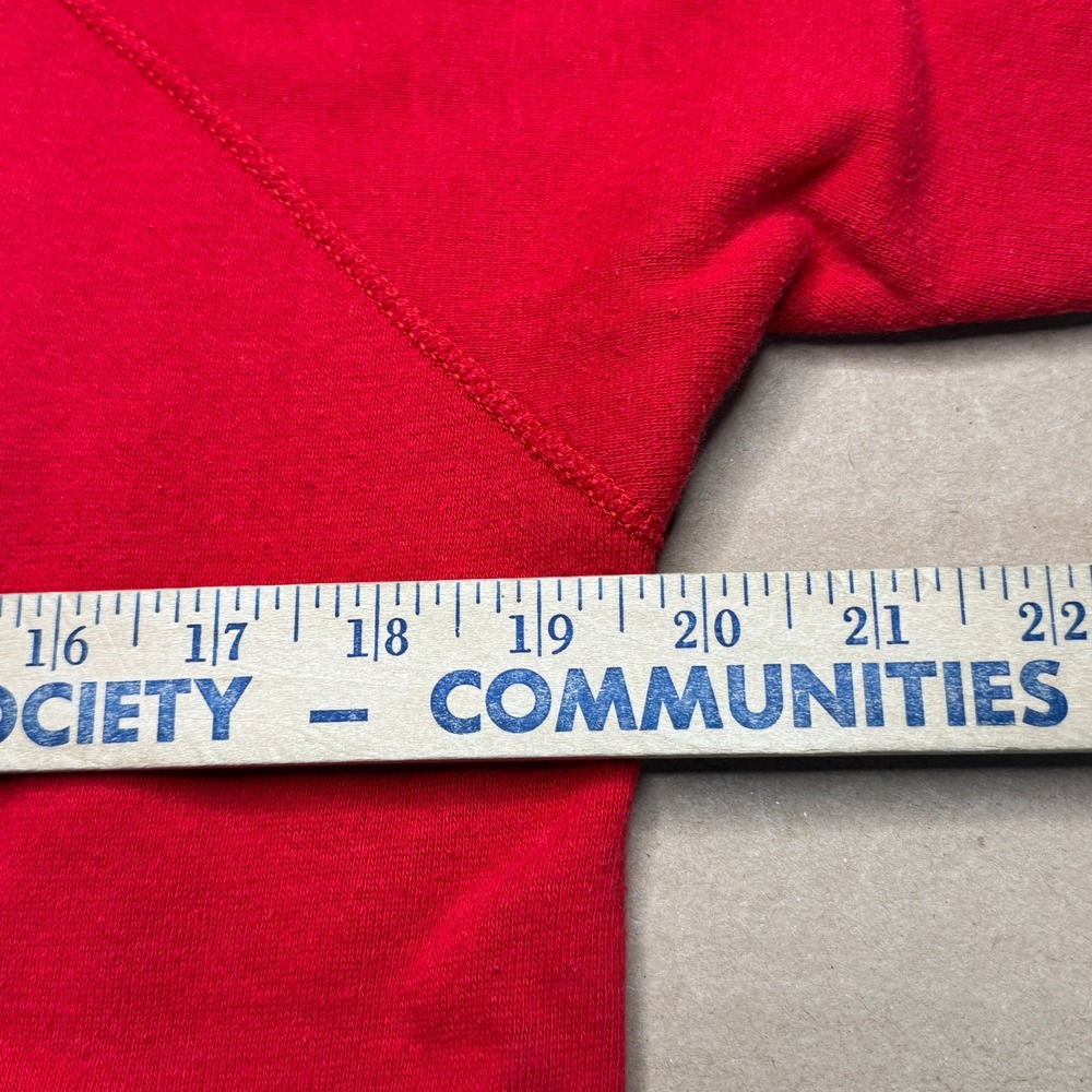 Vintage Nebraska Sweatshirt Mens Large Red White Raglan College USA Crafted - Picture 7 of 10
